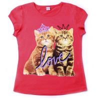 20-1032906 "Cat" Футболка, 8-12 лет, коралловый 20-1032906 "Cat" Футболка, 8-12 лет, коралловый